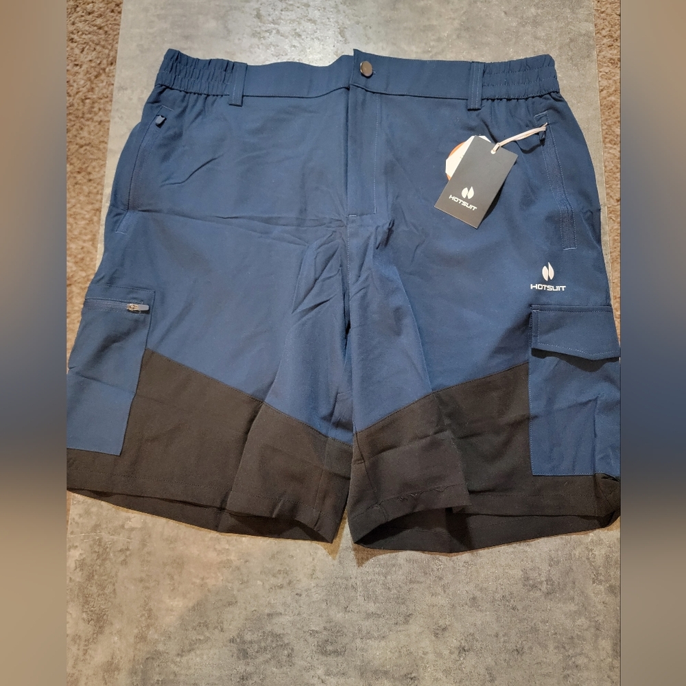 Men's Blue and Black Swimsuit 2XL